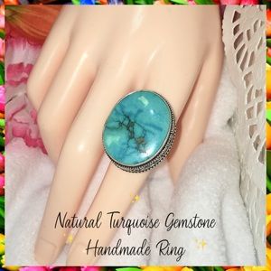 Fabulous Natural Turquoise Gemstone Handmade Ring